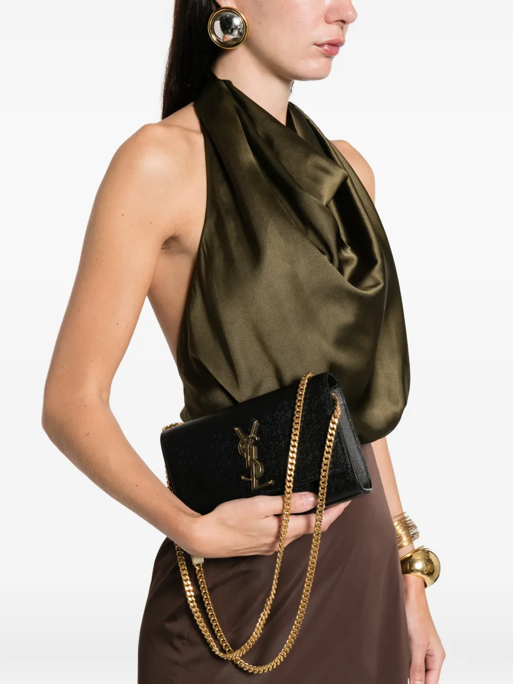 Saint Laurent small Kate logo-plaque shoulder bag | Image 2