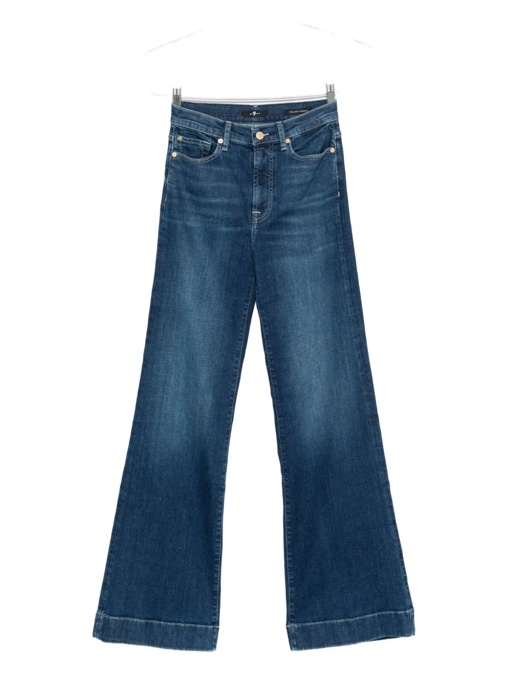 7 For All Mankind high-waist wide-leg jeans Blauw