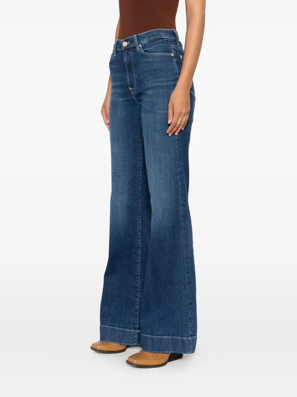 7 For All Mankind High waist jeans Blauw
