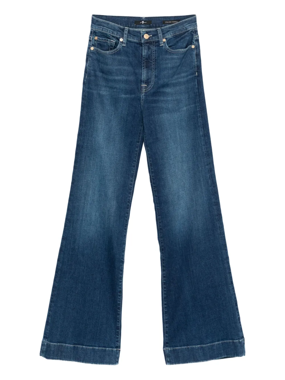 7 For All Mankind high-waist wide-leg jeans Blauw