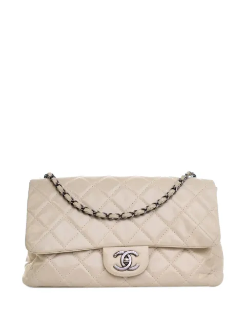 CHANEL Pre-Owned 2014-2015 Large Quilted Glazed Calfskin Coco Soft Flap shoulder bag