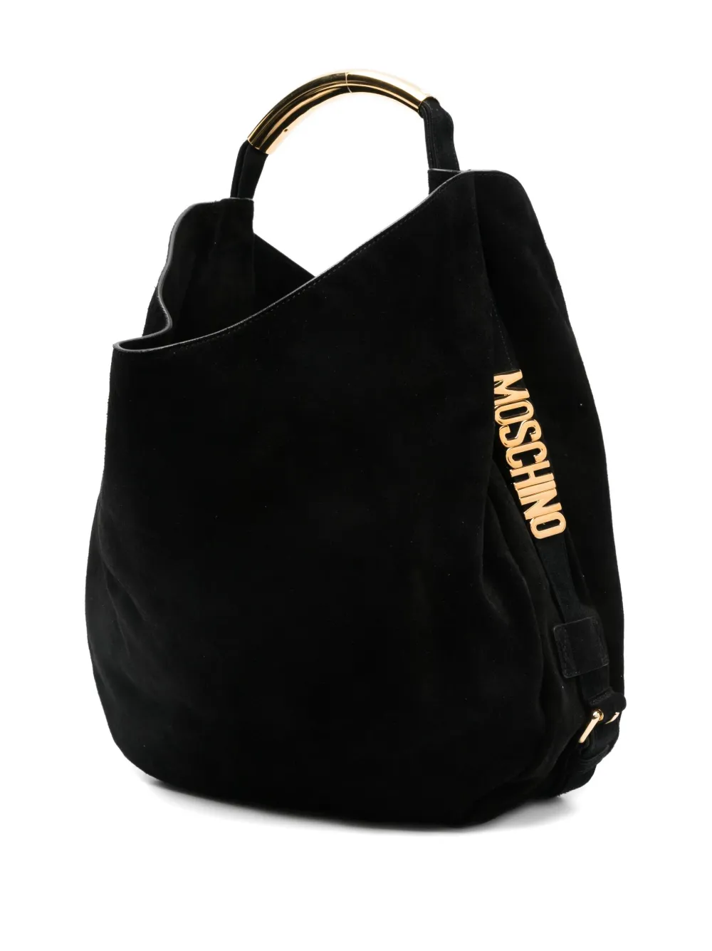 Moschino logo-lettering tote bag Zwart