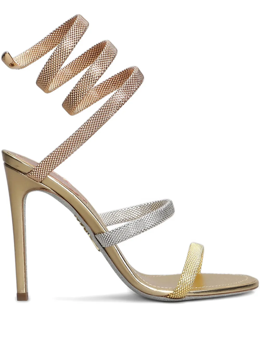 René Caovilla 105mm Trigold sandals