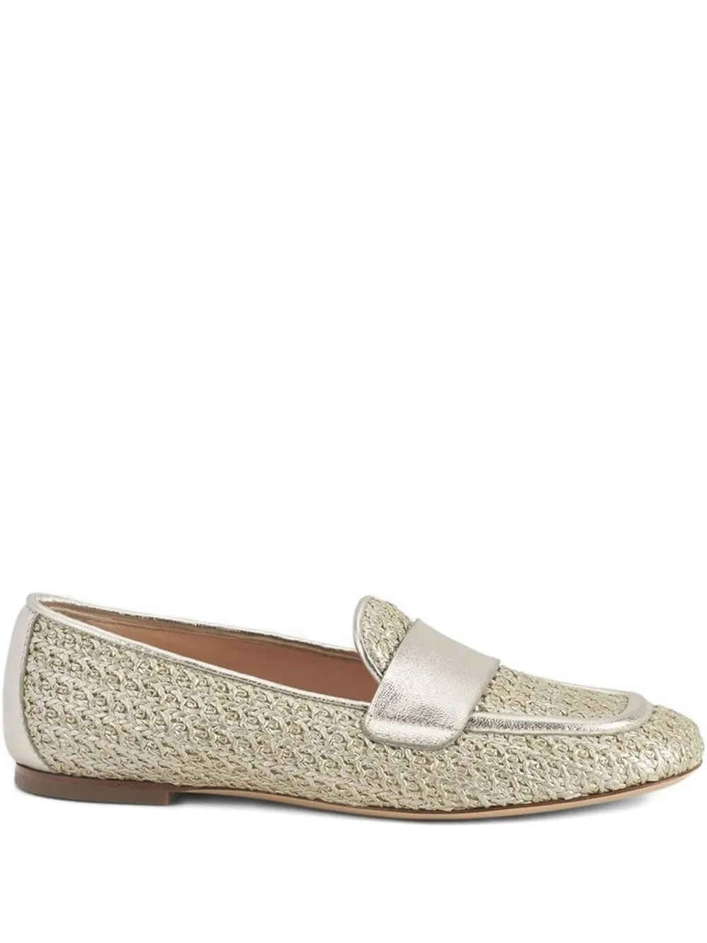 AGL Sheryle metallic woven loafers Gold