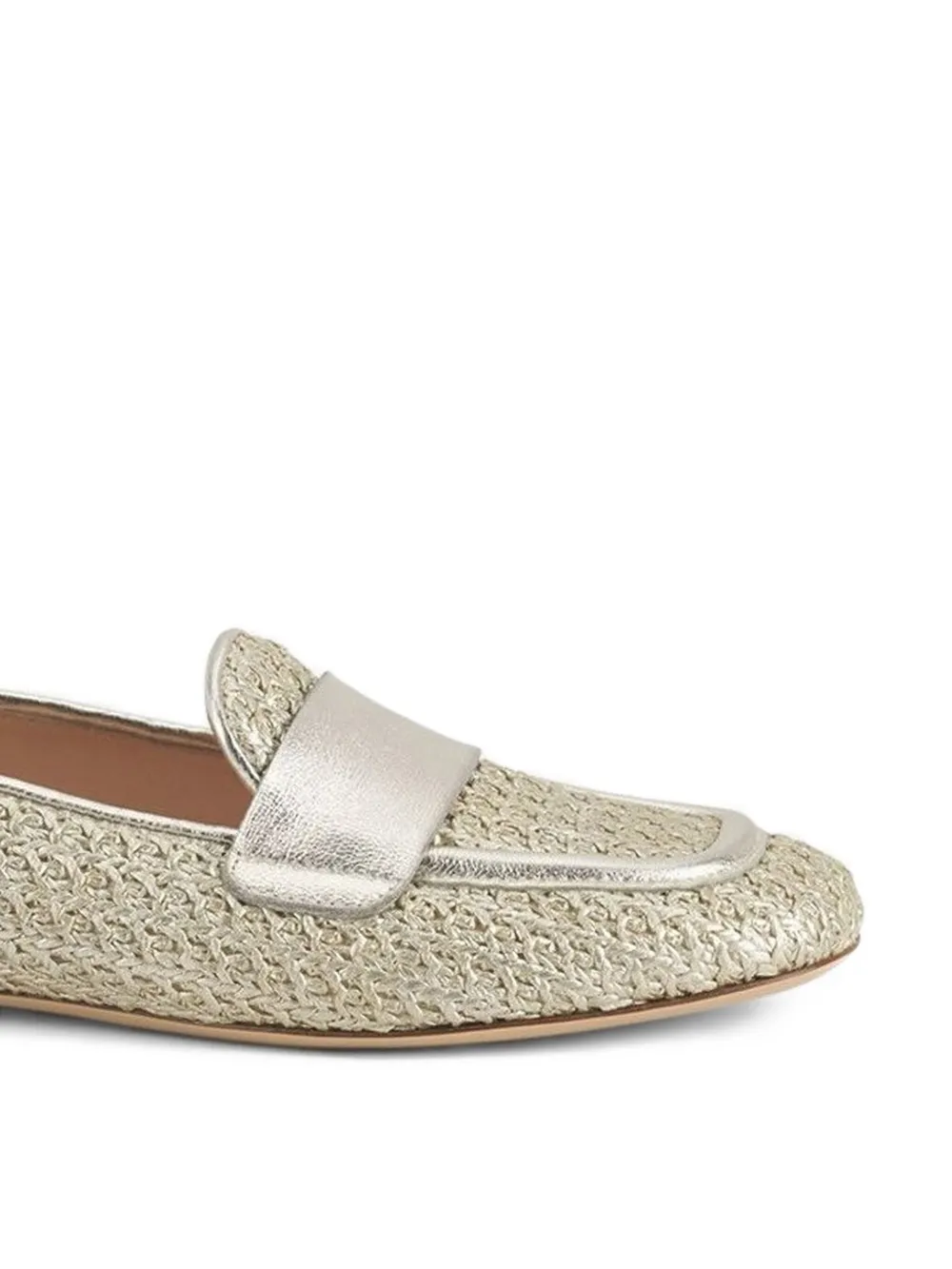 AGL Sheryle metallic woven loafers Gold