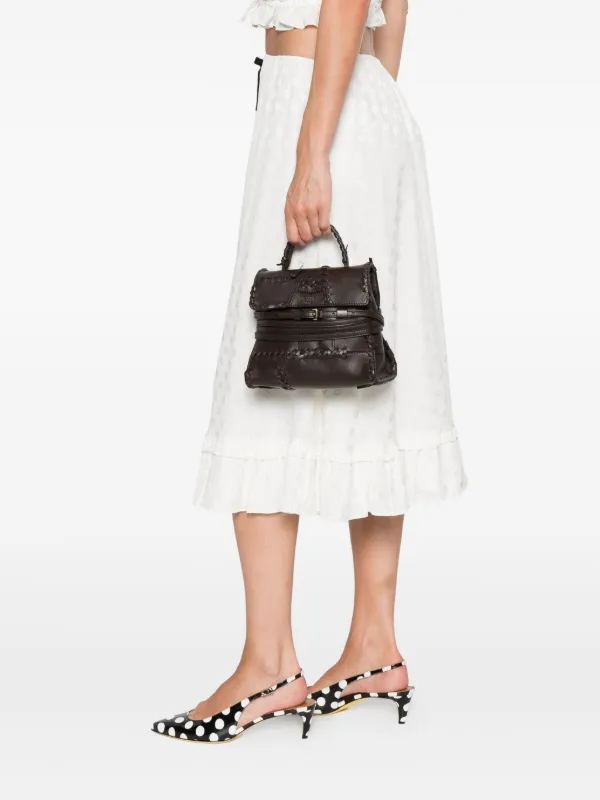 Moschino Tie Me Braided Leather Tote Bag | Brown | FARFETCH