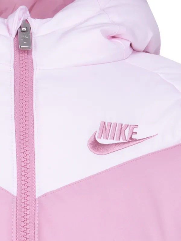 メロウ4ポケットフーデッドジャケットホログラムピンク Nike Kids chevron-panelled Hooded Puffer Jacket | Pink | FARFETCH ZA