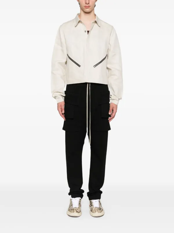 新作*Rick Owens* Tour シャツジャケット ダブルジップ付 メンズ Rick Owens Alice シャツジャケット | ニュートラル | FARFETCH JP