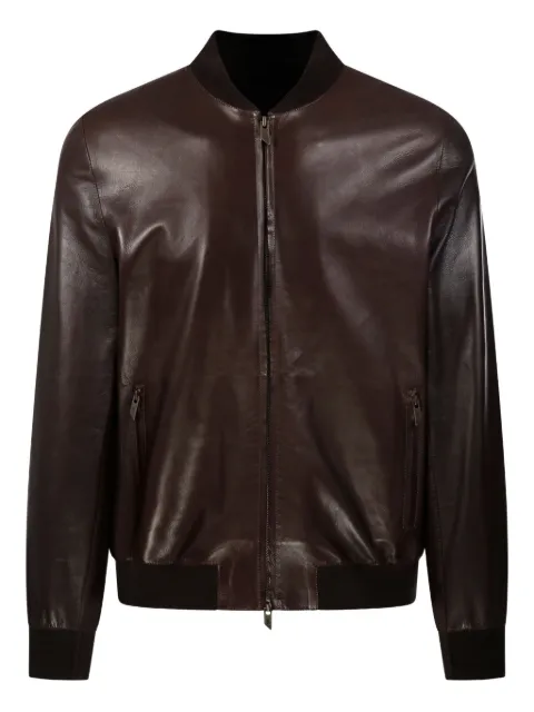Salvatore Santoro leather bomber jacket