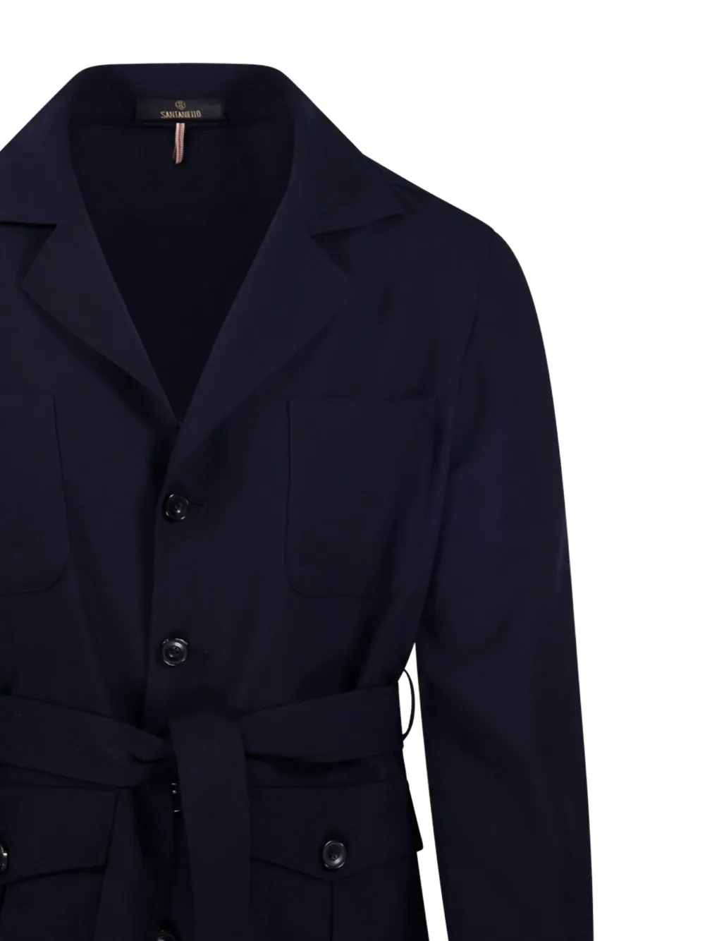 Santaniello Wollen jack Blauw