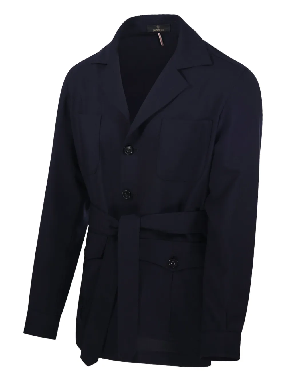 Santaniello Wollen jack Blauw