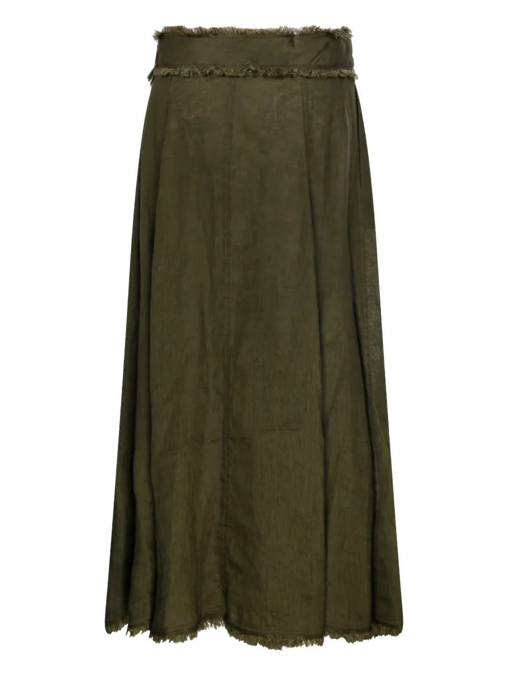 P.A.R.O.S.H. Linnen asymmetrische rok - Groen