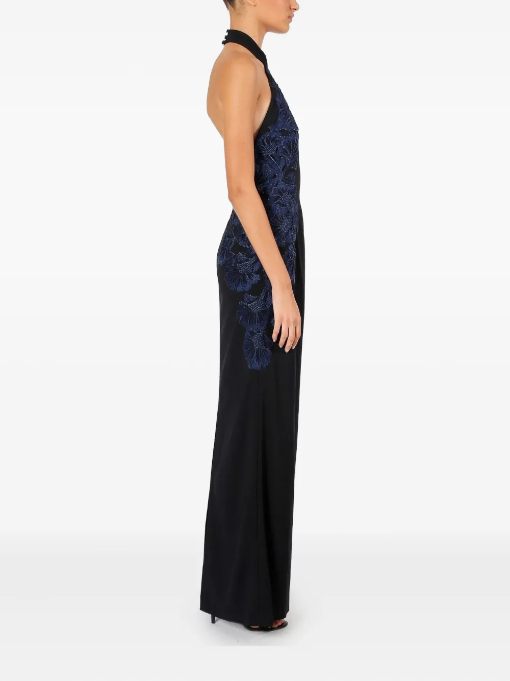 Lethicia Bronstein Minerva floral-embroidered dress - Zwart