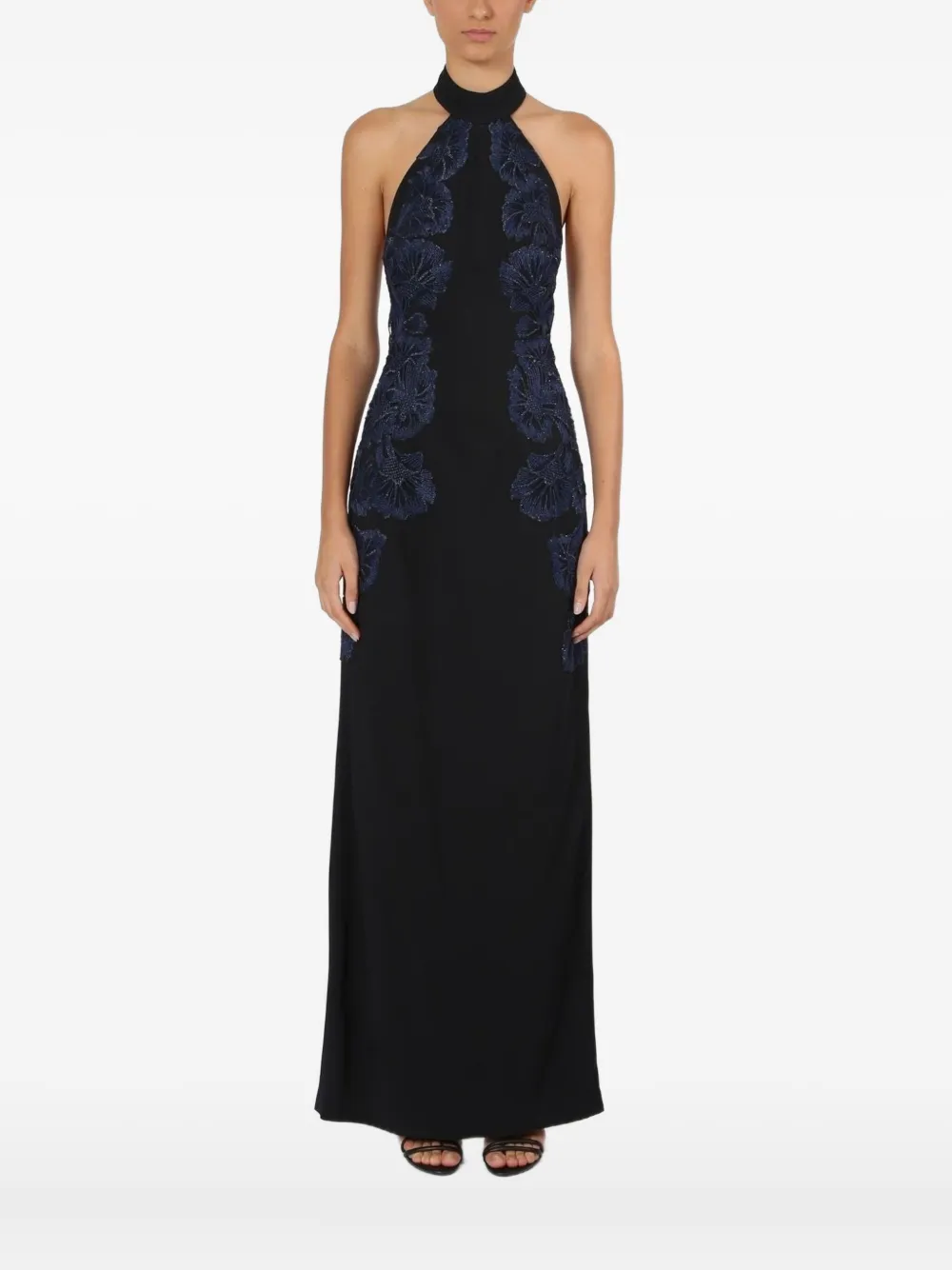 Lethicia Bronstein Minerva floral-embroidered dress | Black | Image 1