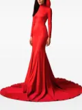 Lethicia Bronstein Kali bow-detail high-neck dress - Red