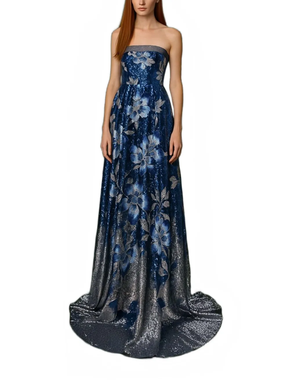 Lethicia Bronstein Diana sequinned floral dress | Blue | Image 1