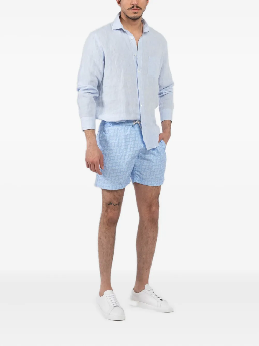 HARTFORD linen shirt - Blauw