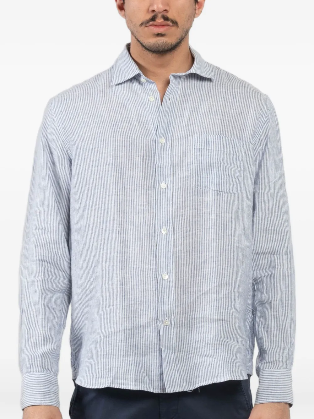 HARTFORD Paul pinstriped button-down shirt | Blue | Image 1