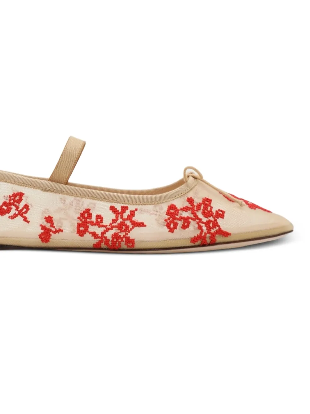 Loeffler Randall Leonie embroidered ballet flats Neutrals