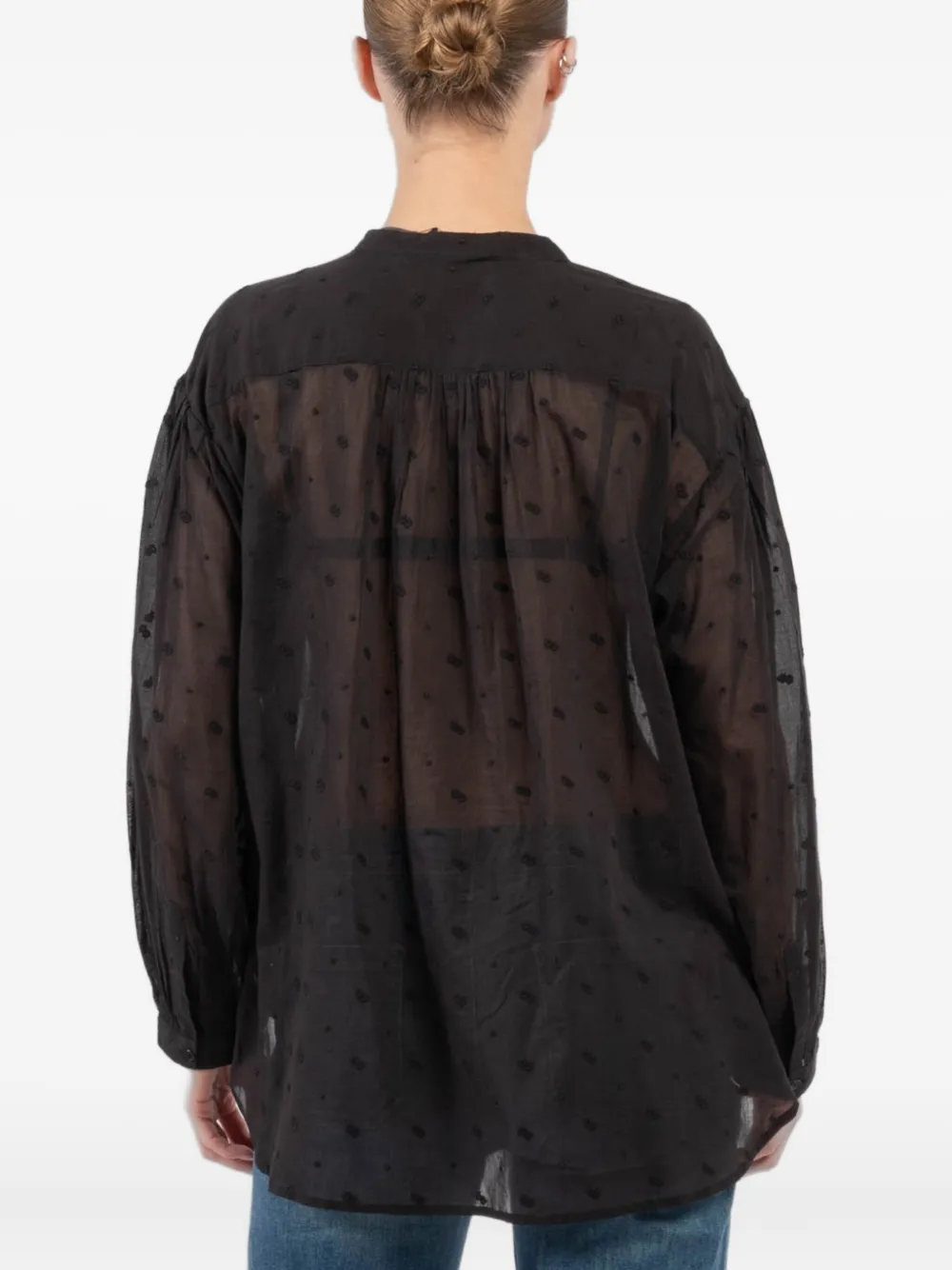 Nili Lotan Blouse met ballonmouwen Zwart
