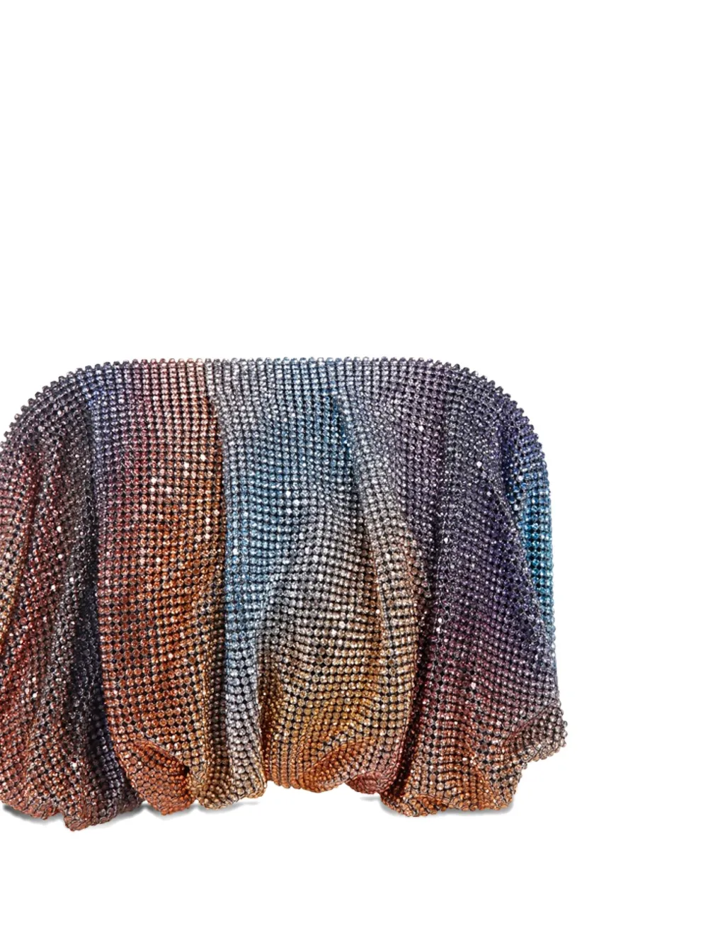 Benedetta Bruzziches rainbow-embellished clutch bag Blauw
