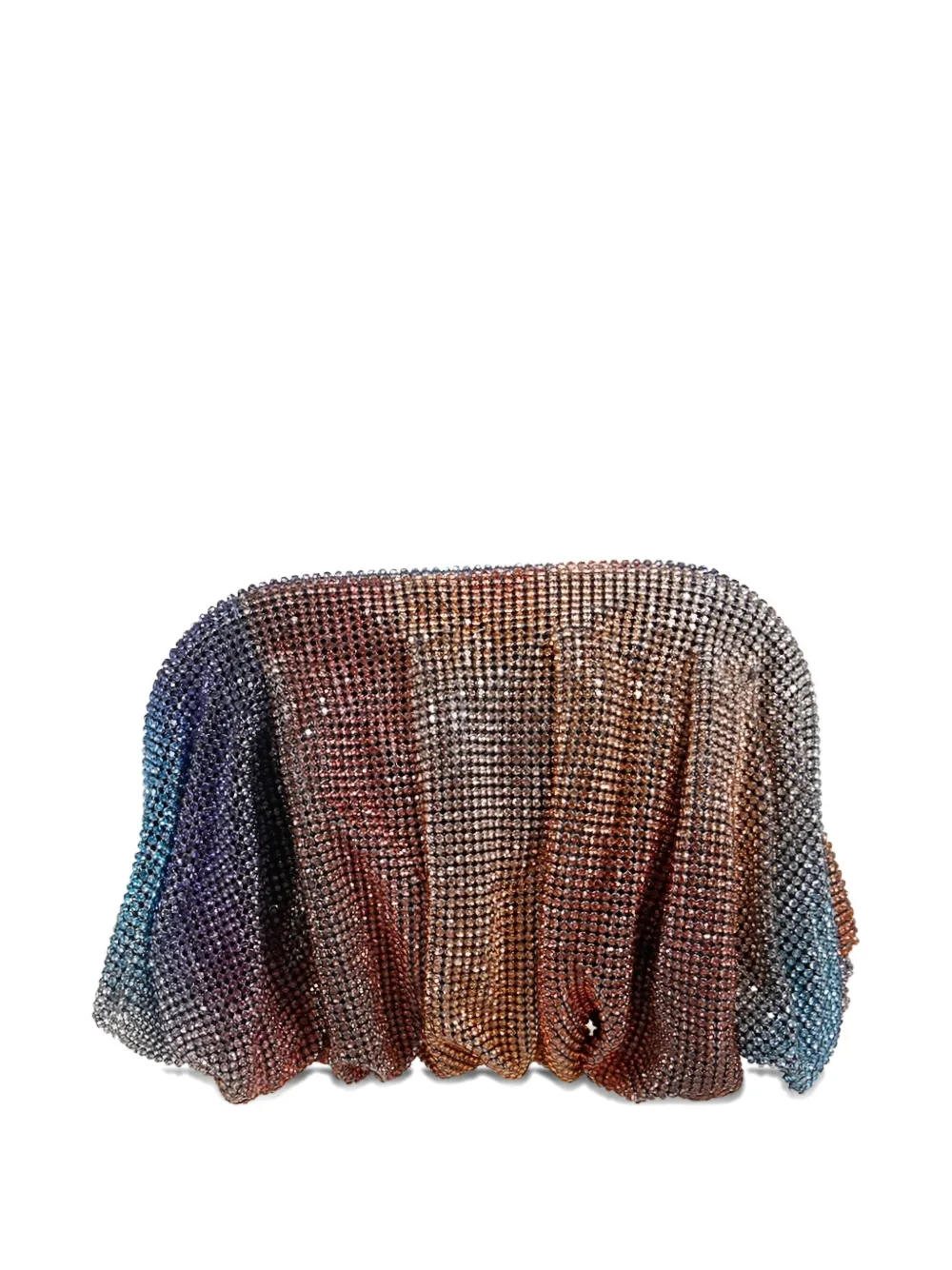 Benedetta Bruzziches rainbow-embellished clutch bag Blauw