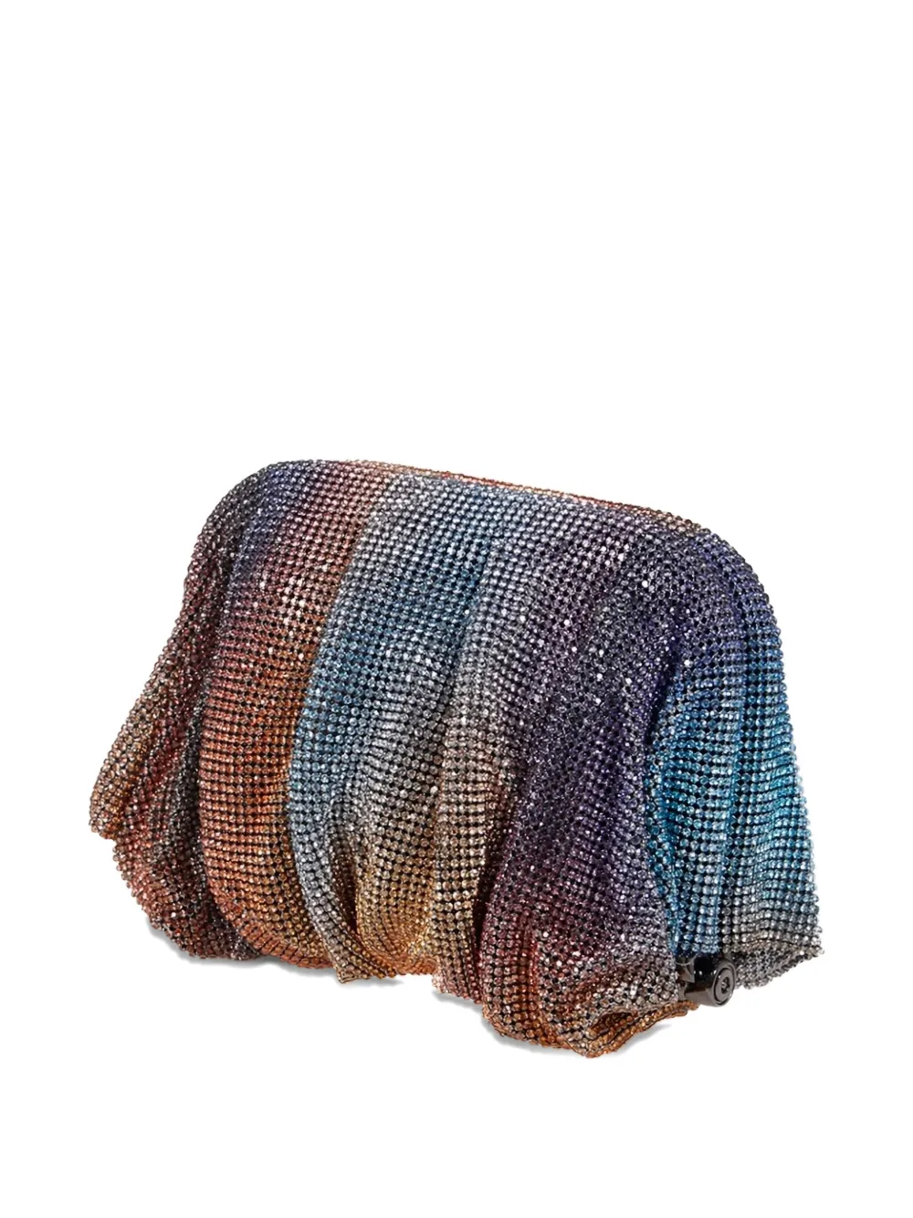 Benedetta Bruzziches rainbow-embellished clutch bag Blauw