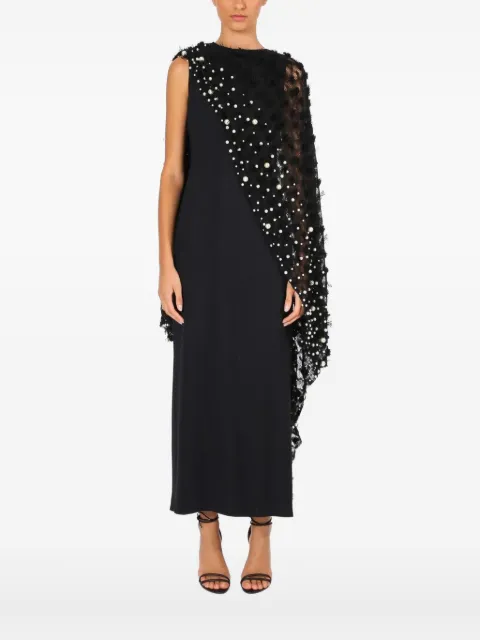 Lethicia Bronstein vestido Íris con apliques de perla atificial