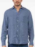 HARTFORD Paul linen button-down shirt - Blue