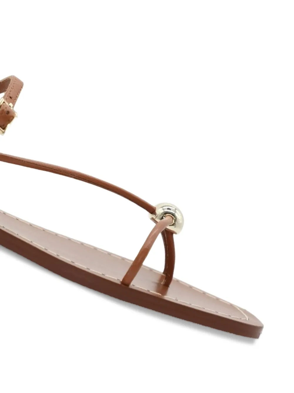 Loeffler Randall Lara leren sandalen Bruin