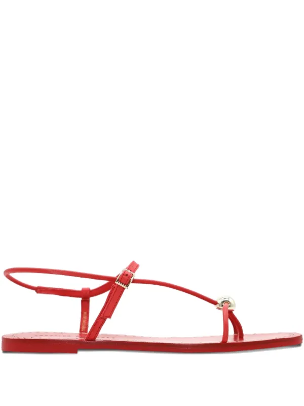 Loeffler Randall Lara Leather Sandals Red FARFETCH NZ