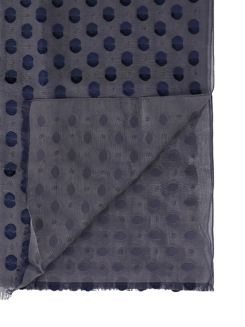 Longchamp fringed scarf - Blauw