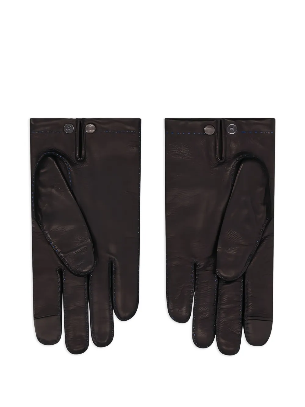 Longchamp topstitch gloves - Zwart