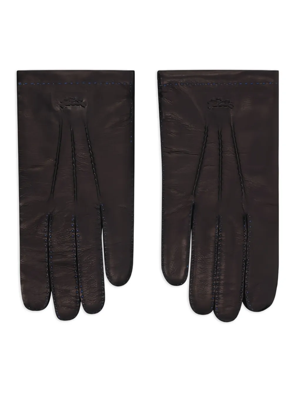 Longchamp topstitch gloves - ブラック Longchamp topstitch gloves - ブラック