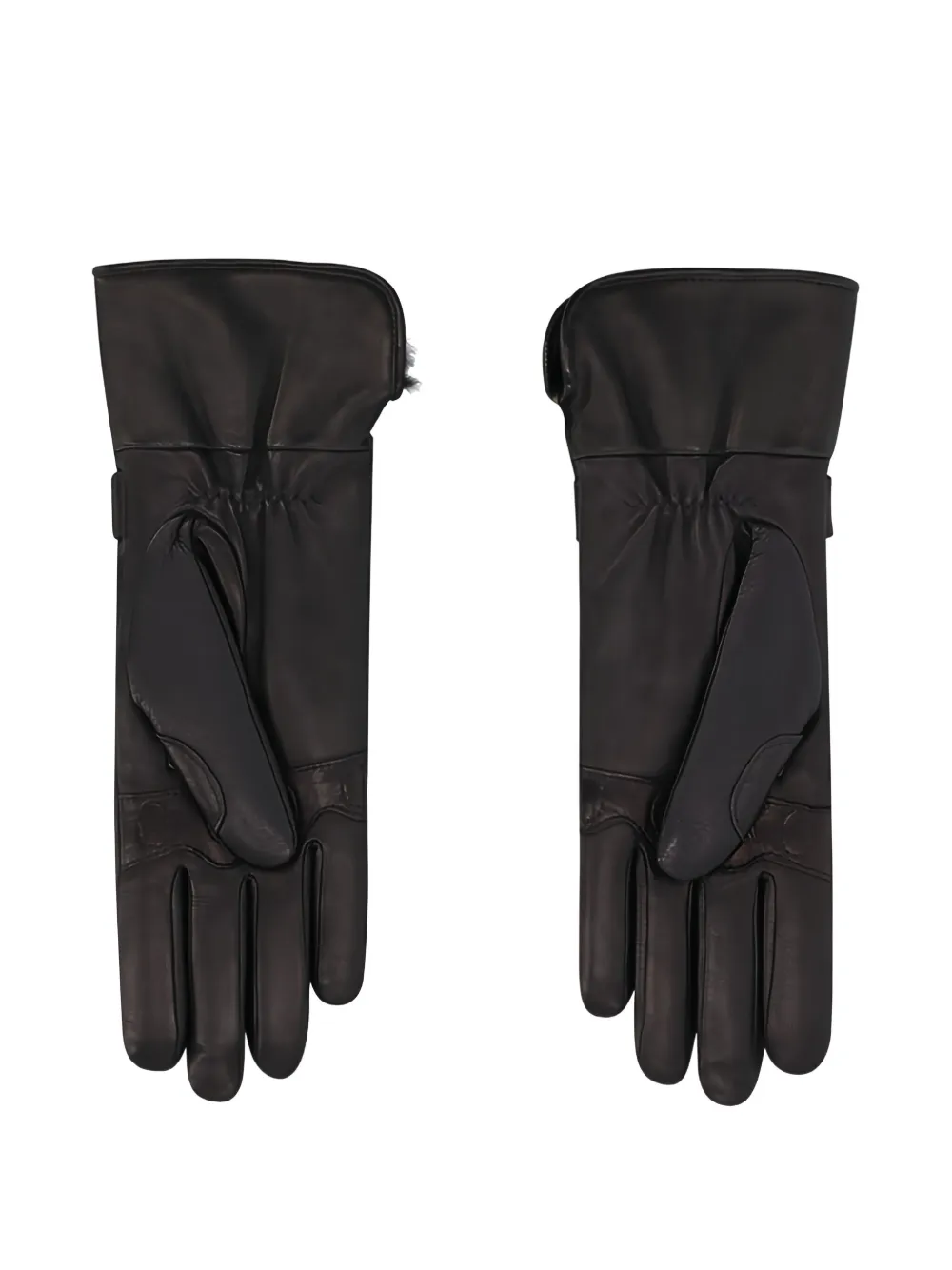 Longchamp leather gloves - Zwart