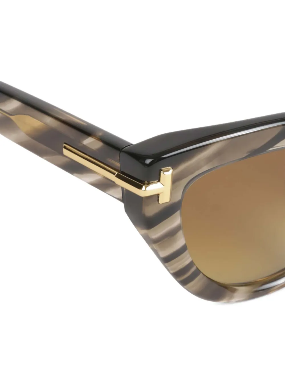 TOM FORD Icon zonnebril met cat-eye montuur Bruin