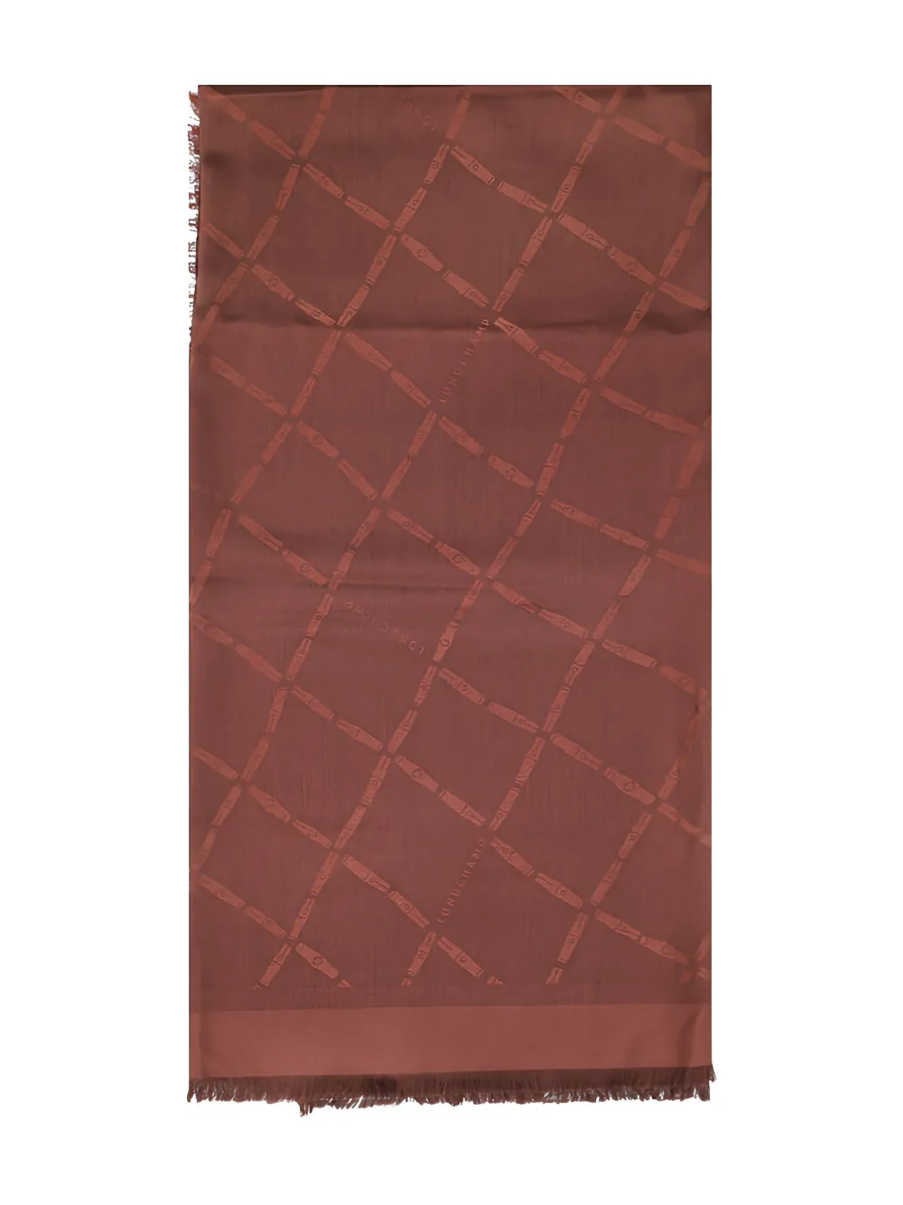 Longchamp patterned scarf - レッド Longchamp patterned scarf - レッド