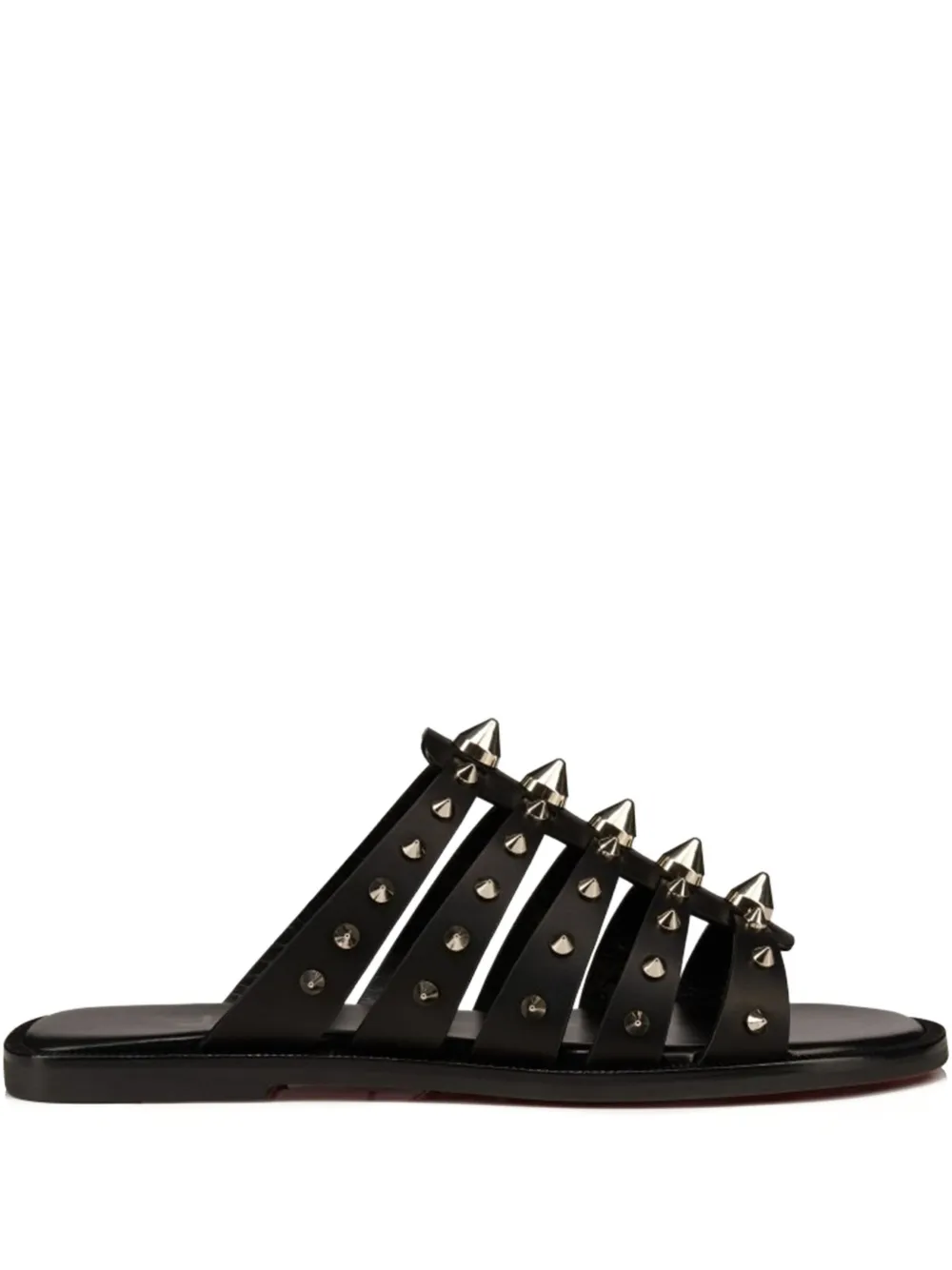 Christian Louboutin spike-embellished slide sandals | Black | Image 1