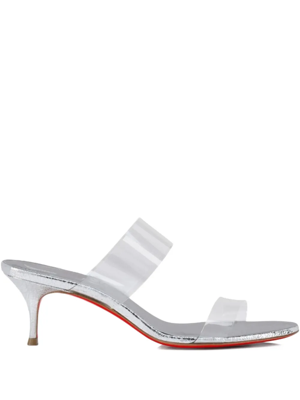 Christian Louboutin clear-strap heeled sandals | Silver | Image 1