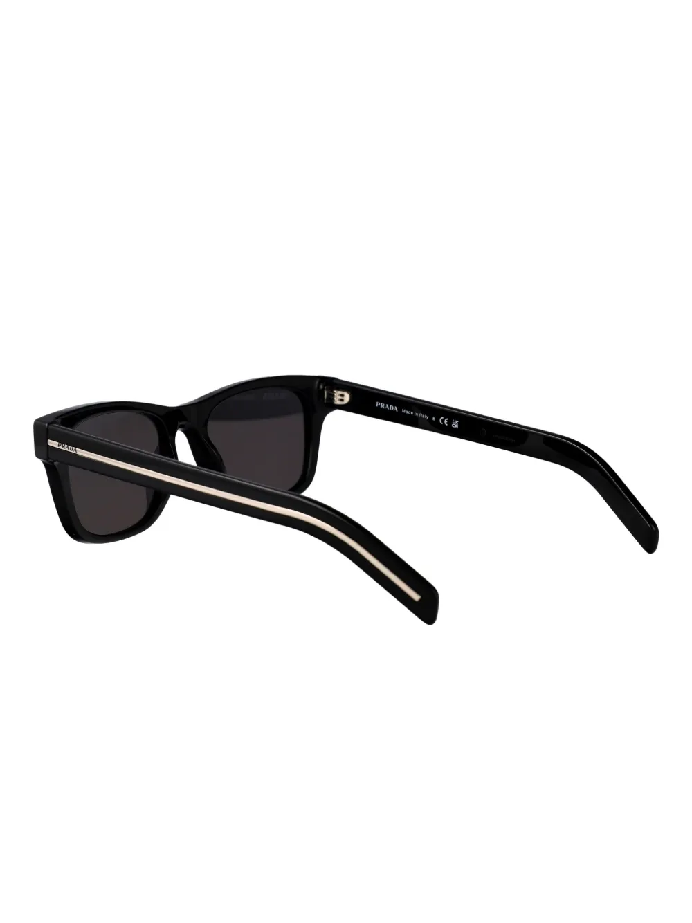 Prada Eyewear A17S zonnebril met vierkant montuur Zwart