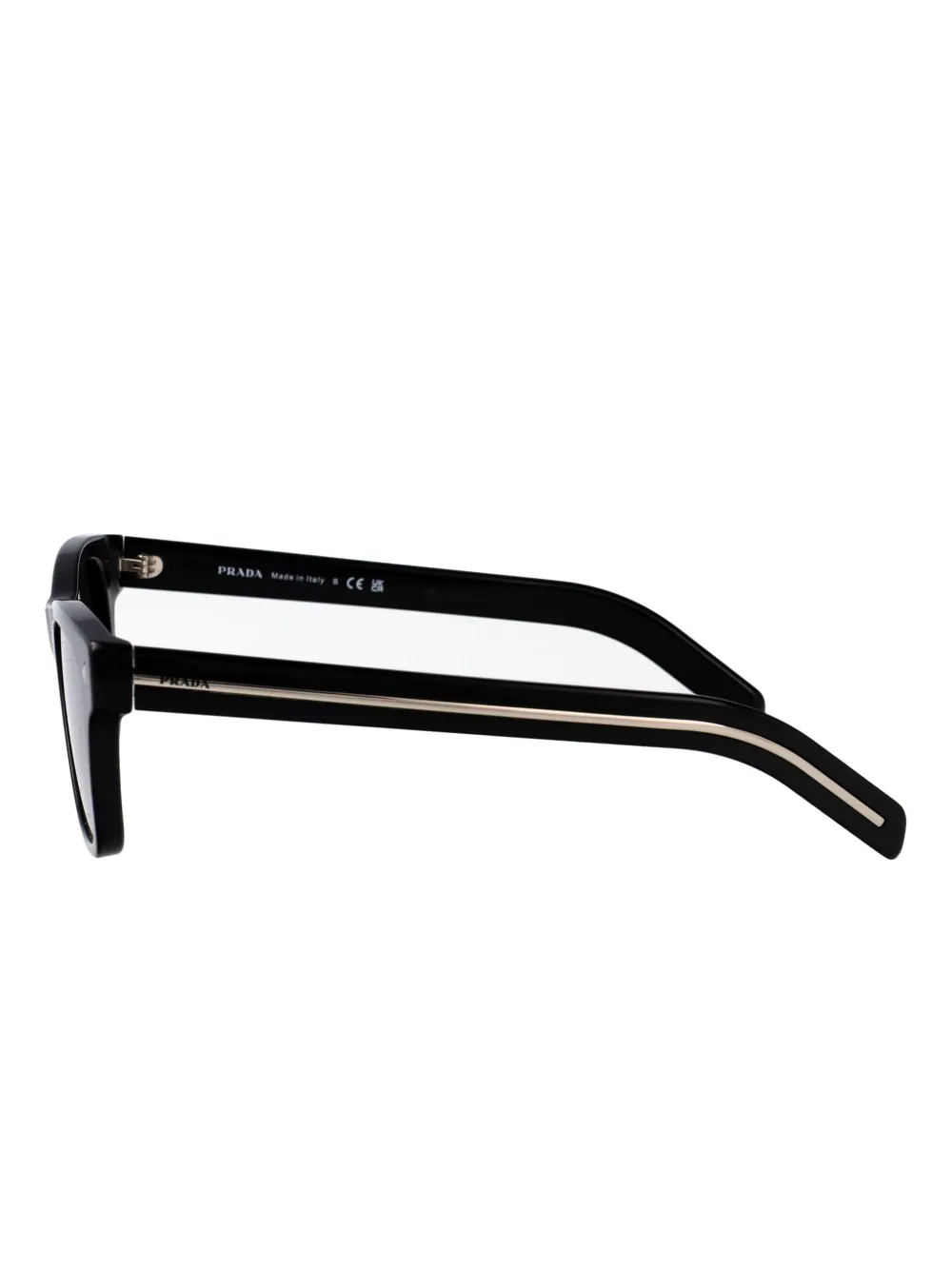 Prada Eyewear A17S zonnebril met vierkant montuur Zwart