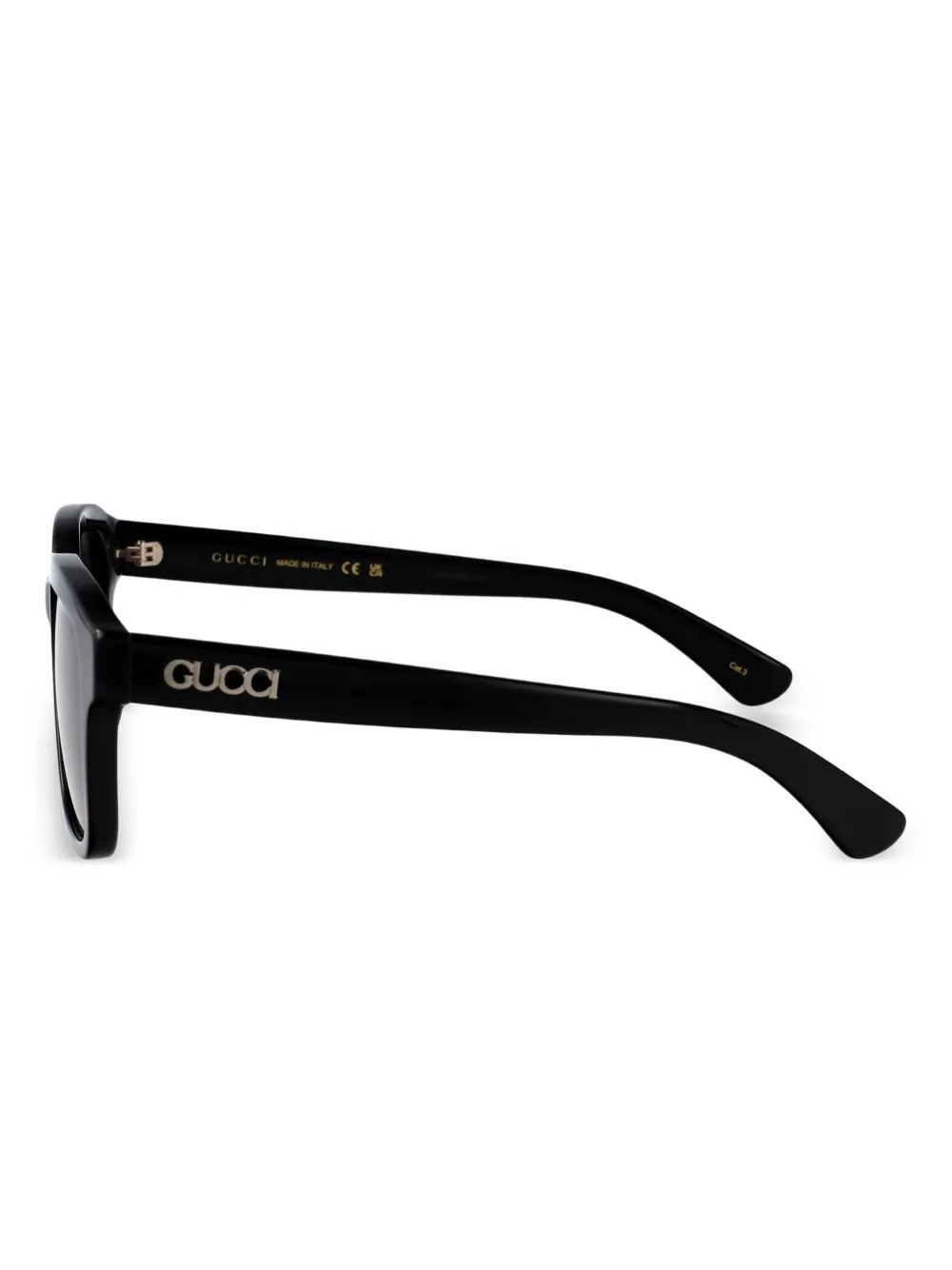 Gucci Eyewear Zonnebril met vierkant montuur Zwart
