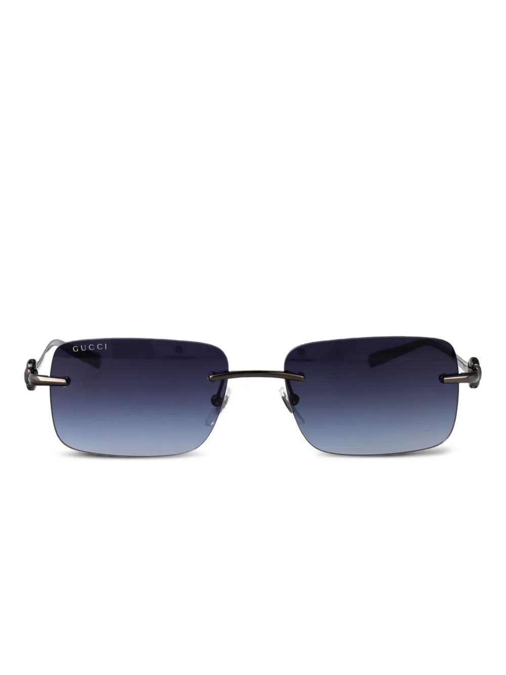 Gucci Eyewear Zonnebril met rechthoekig montuur Grijs