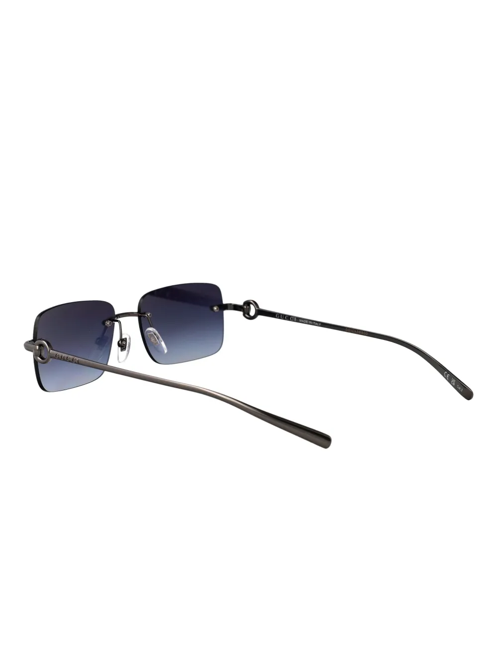 Gucci Eyewear Zonnebril met rechthoekig montuur Grijs