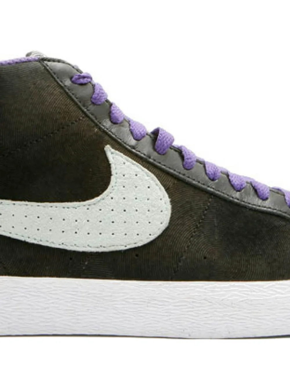 Nike SB Blazer suede-panelled high-top sneakers 031 Black Ice Green
