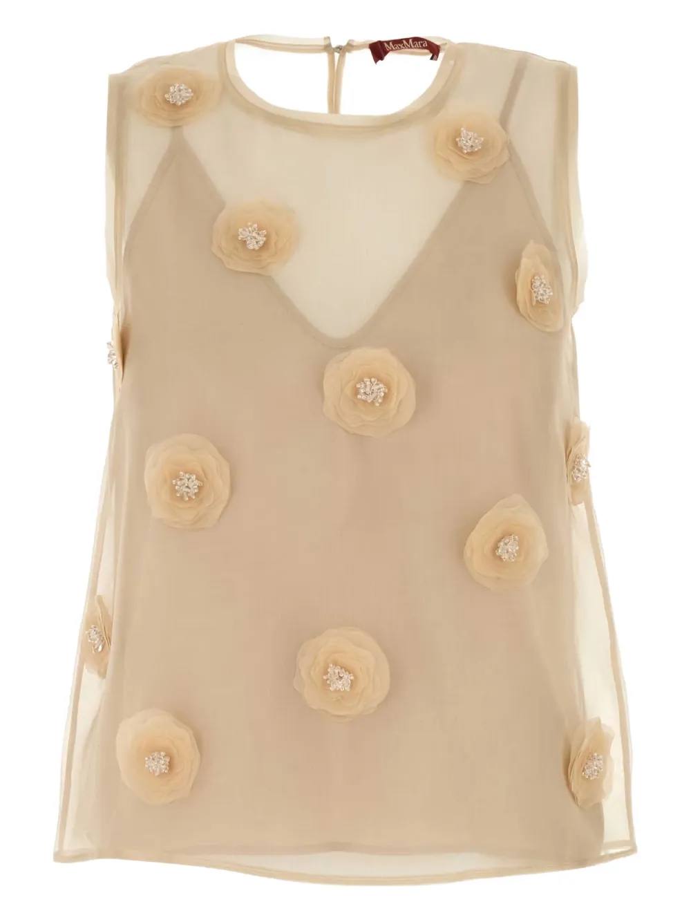 Max Mara Achille organza top | Neutrals | Image 1