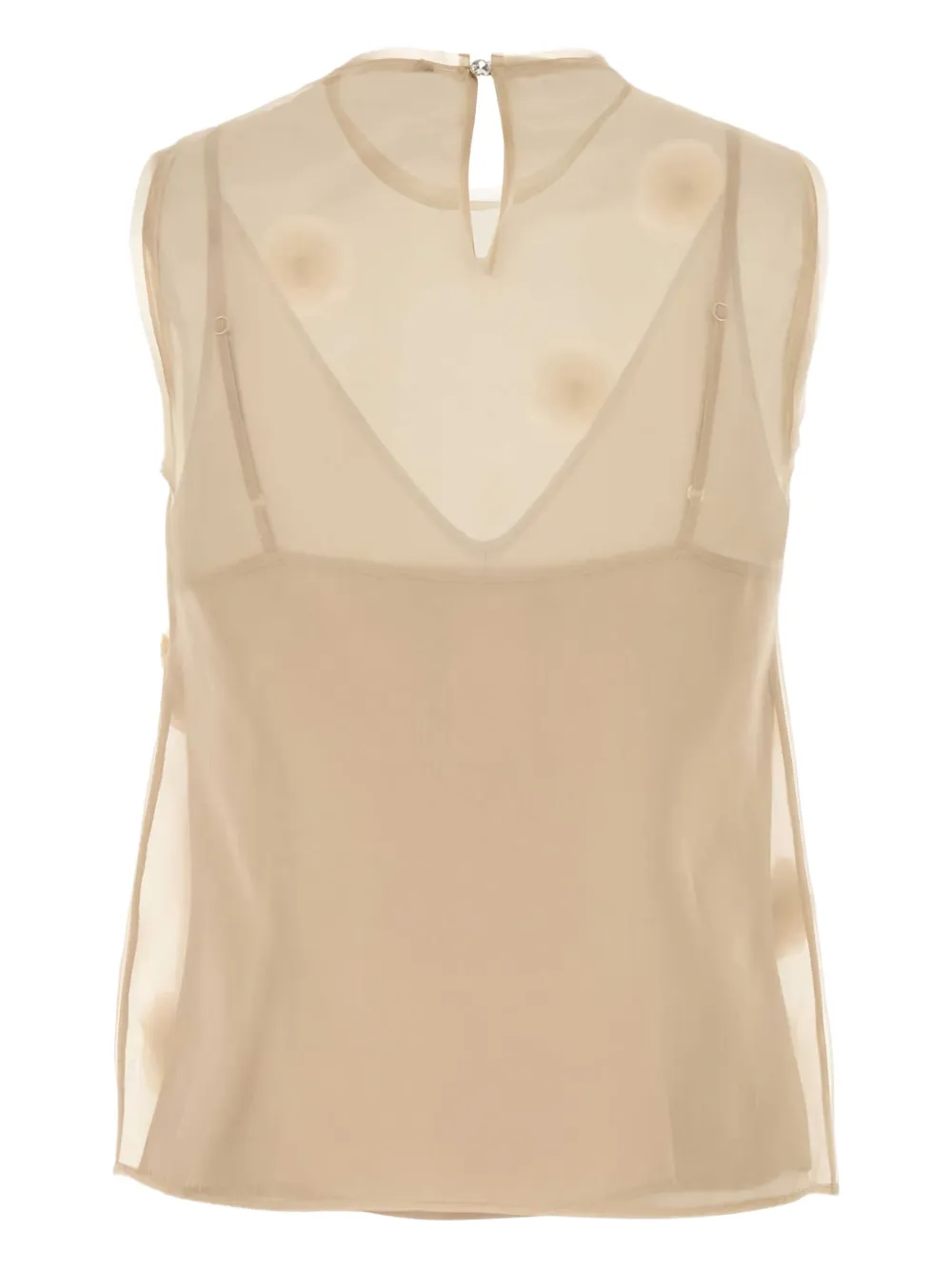 Max Mara Achille organza top - Beige
