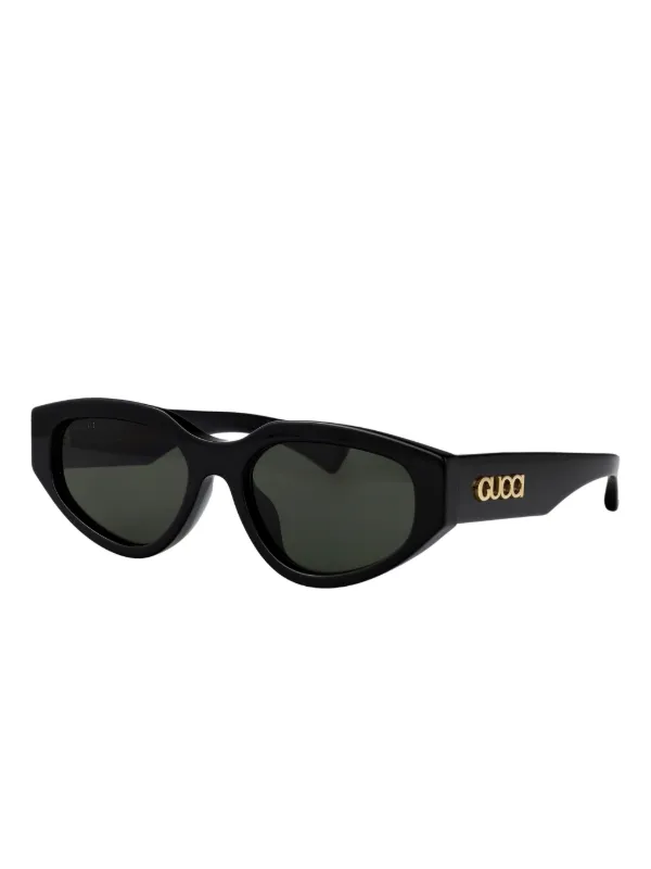 Gucci Eyewear キャットアイ サングラス | ブラック | FARFETCH JP