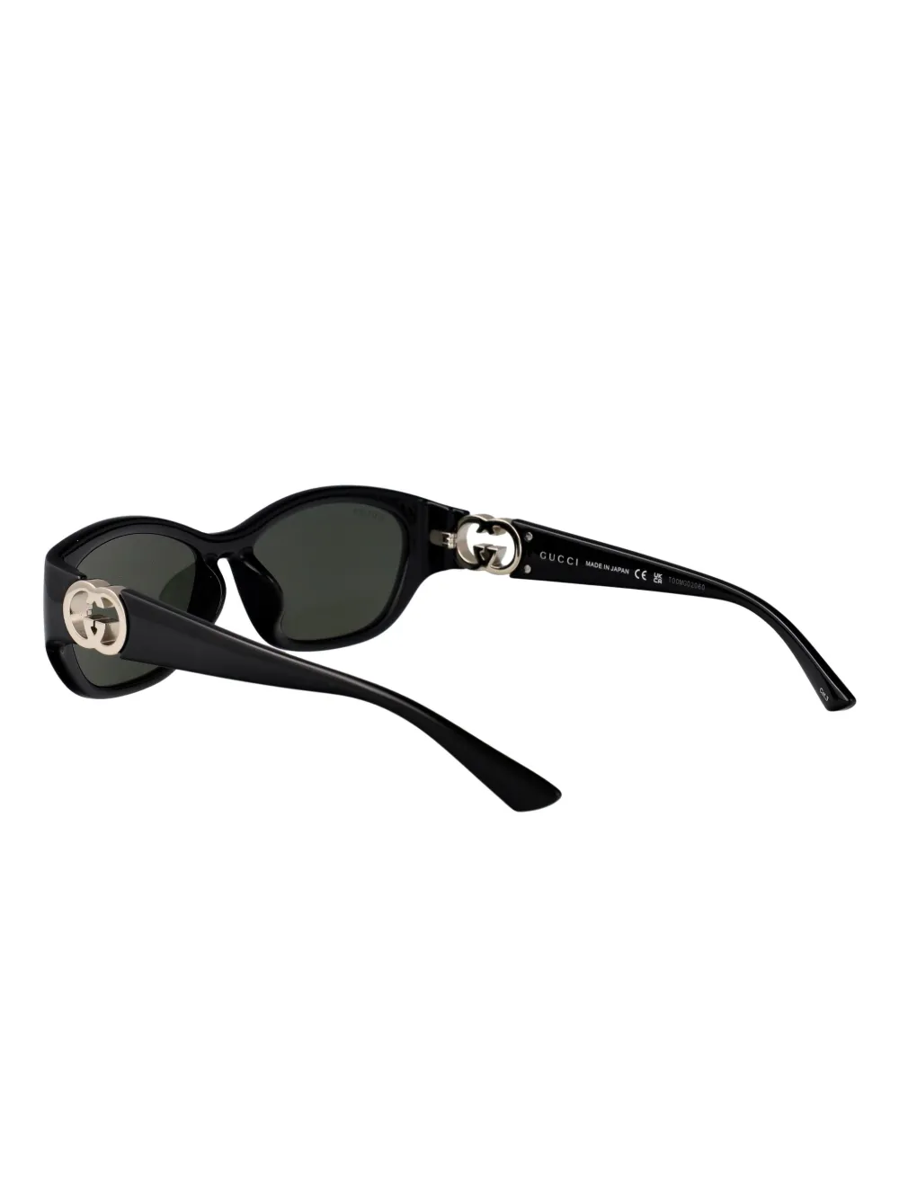 Gucci Eyewear Zonnebril met rechthoekig montuur Zwart