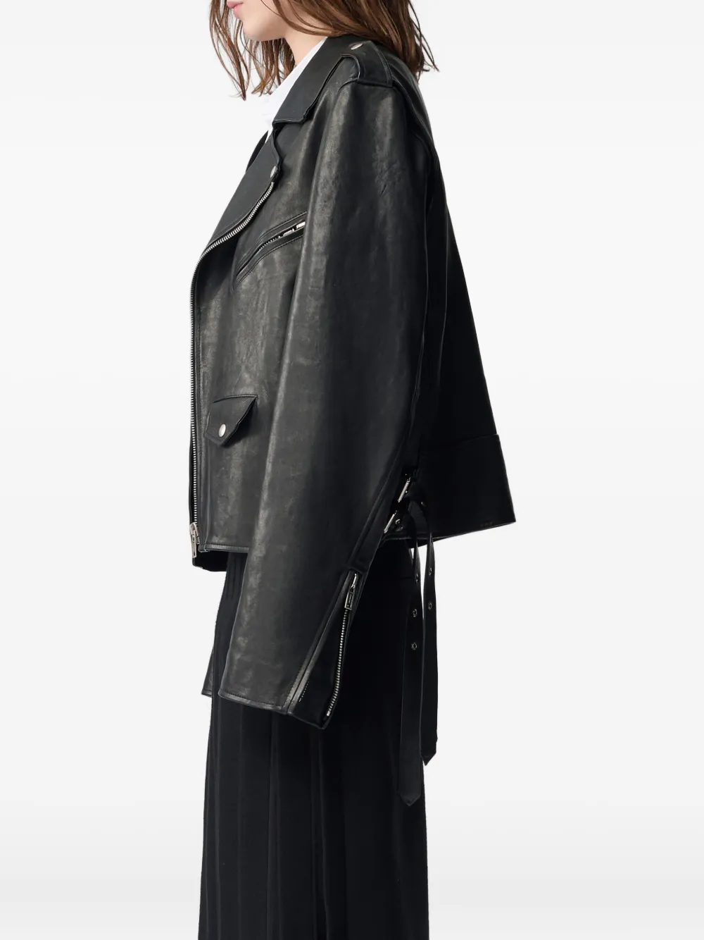 Ann Demeulemeester Arvid bikerjack Zwart